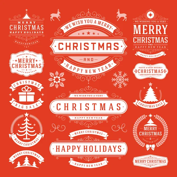 Elementos decorativos Navidad — Vector de stock