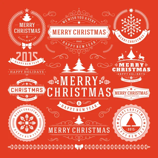 Christmas Decoration Elements — Stock Vector