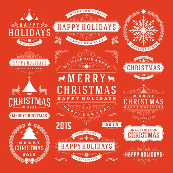 Christmas Decoration Elements — Stock Vector