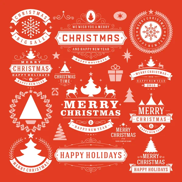 Navidad decoración vector elementos de diseño — Vector de stock