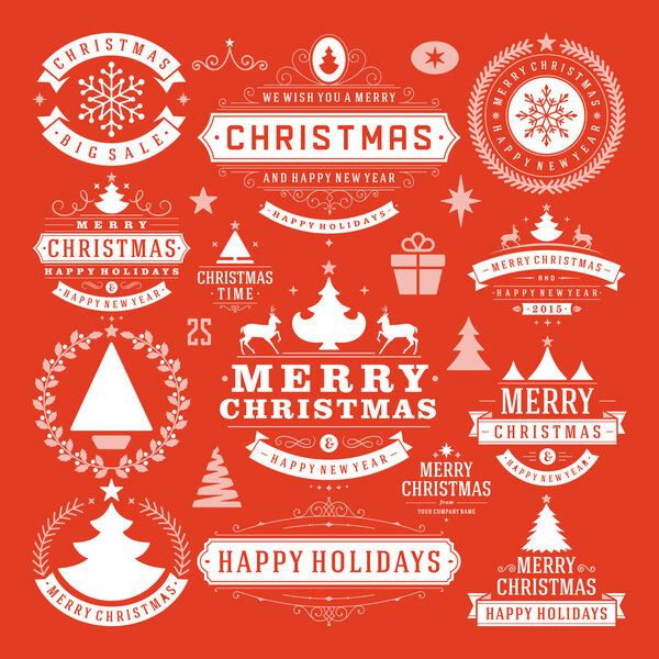 Christmas Decoration Vector Design Elements