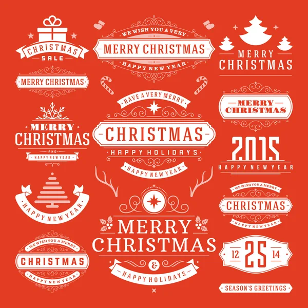 Navidad decoración vector elementos de diseño — Vector de stock