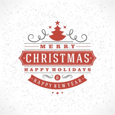 Noel retro tebrik kartı