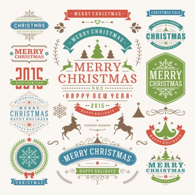 Noel dekorasyon tasarım öğeleri