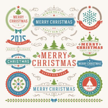 Noel dekorasyon tasarım öğeleri