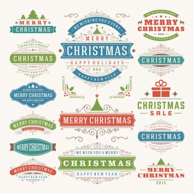 Noel dekorasyon tasarım öğeleri