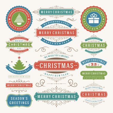 Noel dekorasyon tasarım öğeleri