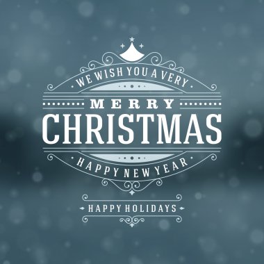 Bulanık Noel tebrik kartı