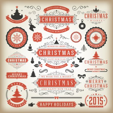 Noel dekorasyon öğeleri kümesi