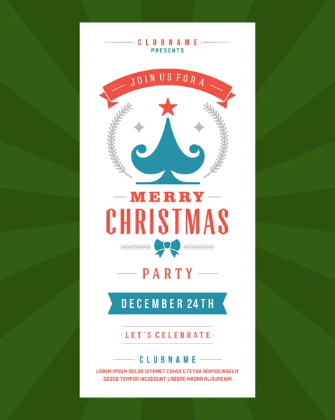 Fiesta de Navidad invitación — Vector de stock