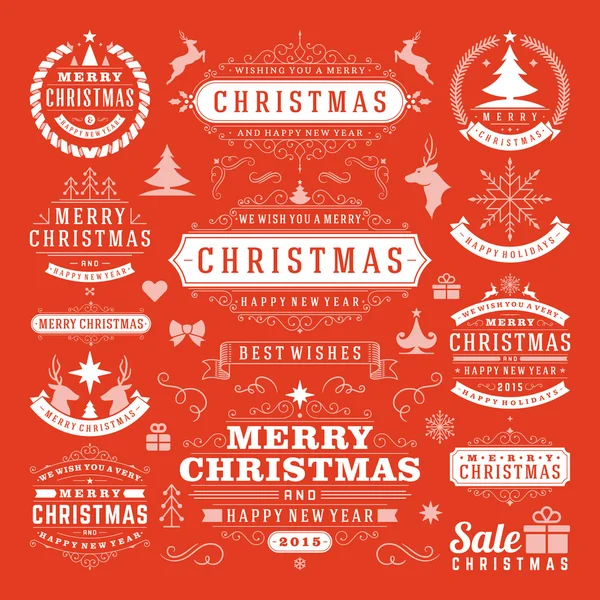 Christmas Design Elements — Stock Vector