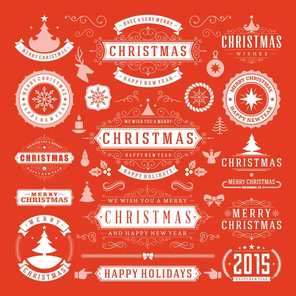 Christmas Design Elements — Stock Vector