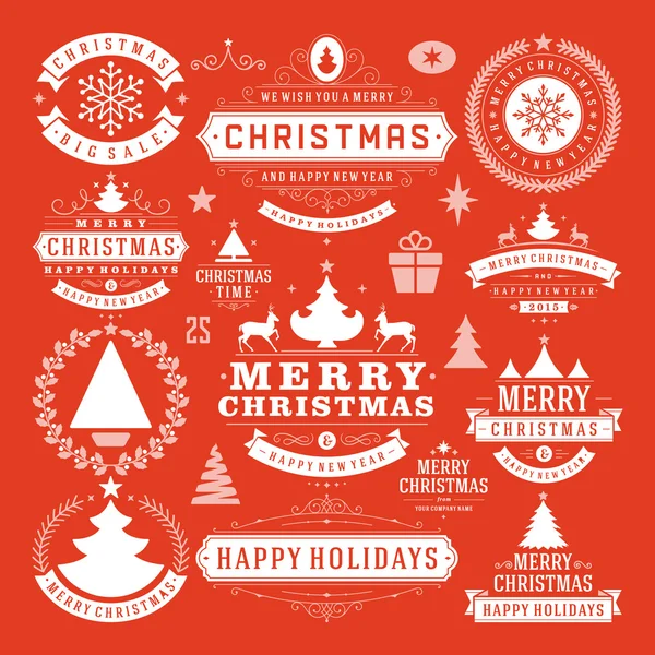 Elementi di design natalizio — Vettoriale Stock