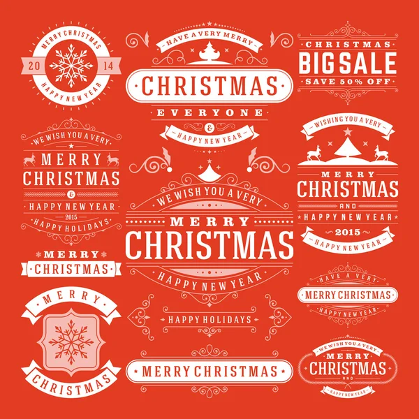 Elementos de diseño Navidad — Vector de stock