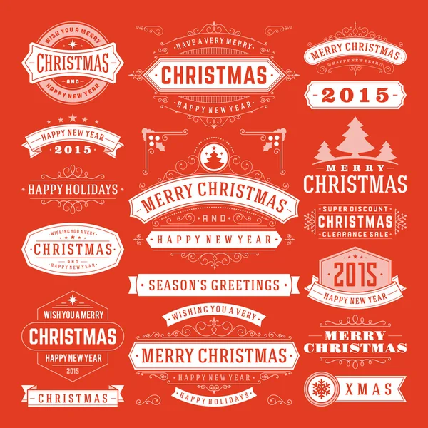 Christmas Design Elements — Stock Vector