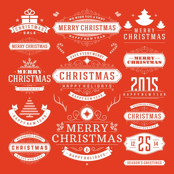 Elementos de diseño Navidad — Vector de stock