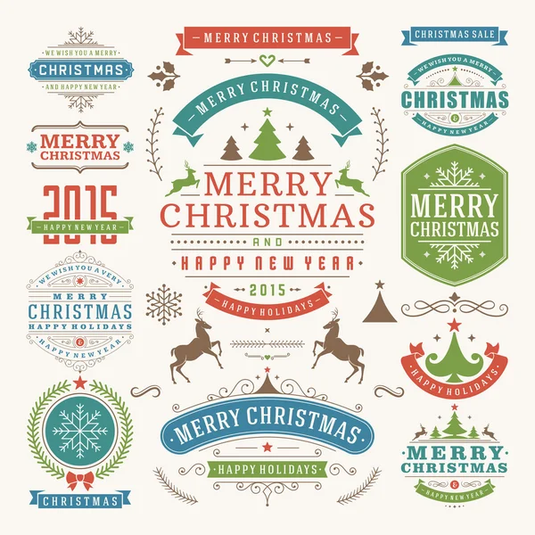 Éléments de décoration de Noël — Image vectorielle