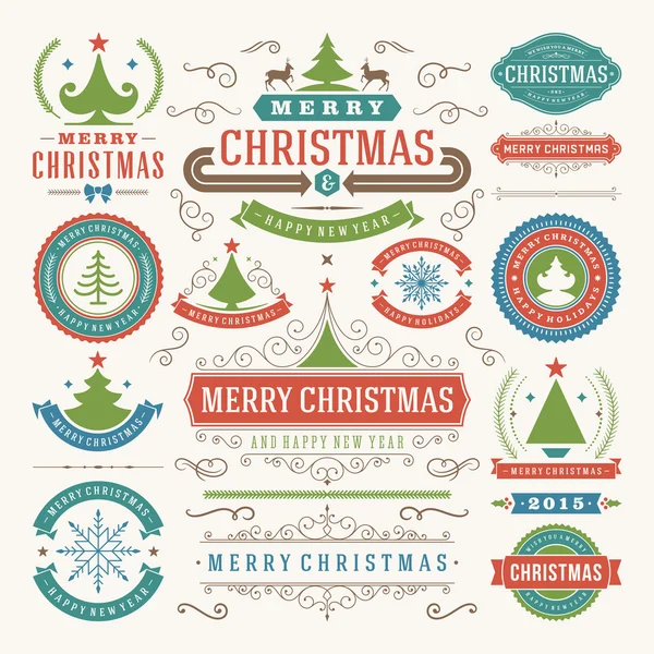 Christmas decoration design elements — Stock Vector