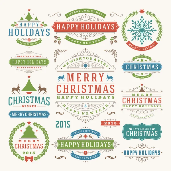 Kerstmis decoratie designelementen — Stockvector