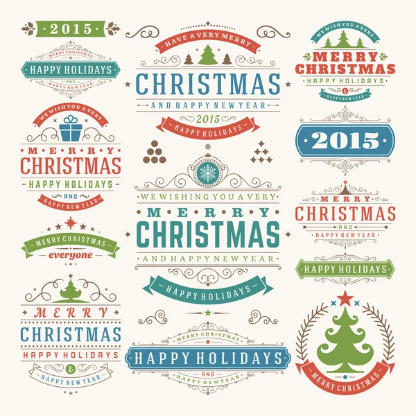 Christmas decoration design elements — Stock Vector