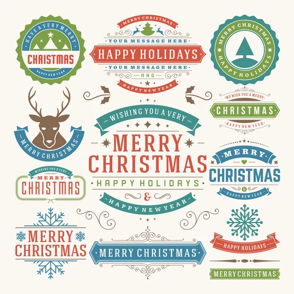 Kerstmis decoratie designelementen — Stockvector