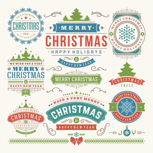 Christmas decoration design elements — Stock Vector