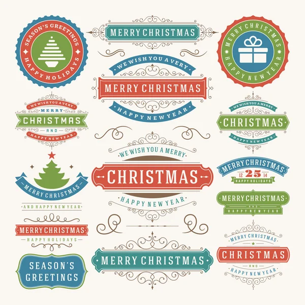 クリスマスの装飾デザイン要素 — ストックベクタ
