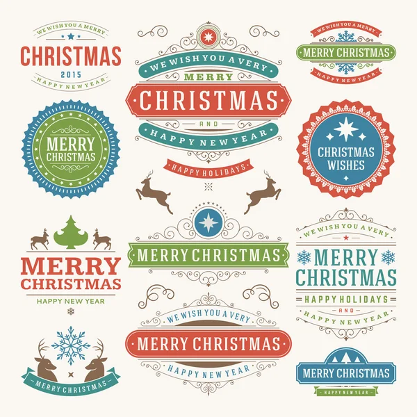 Elementos de design de decoração de Natal — Vetor de Stock