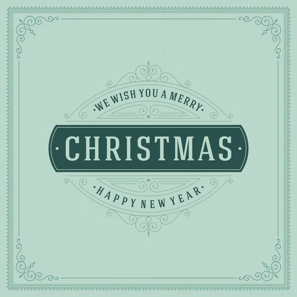 Christmas retro typografi — Stock vektor