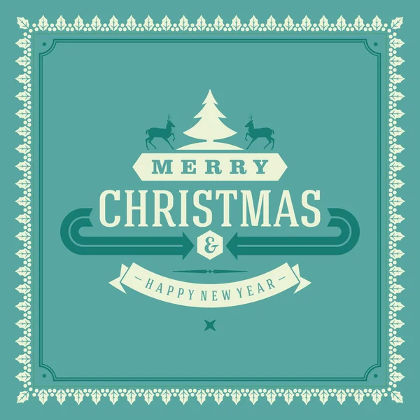 Christmas retro typography — Stock Vector