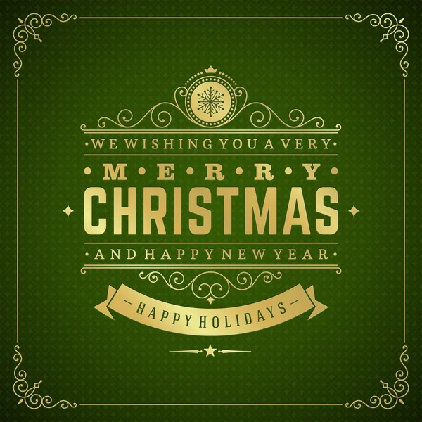 Tipografía retro de Navidad — Archivo Imágenes Vectoriales