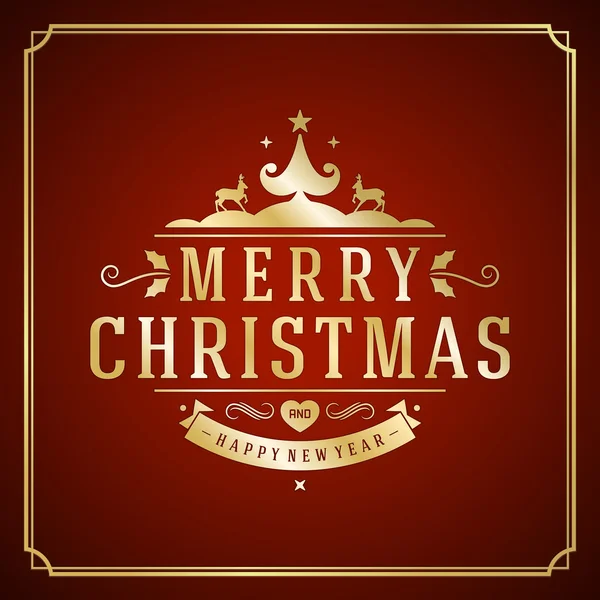 Christmas retro typography — Stock Vector