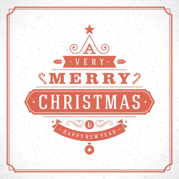 Christmas retro typography — Stock Vector