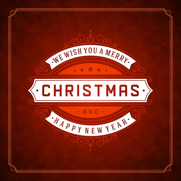 Christmas retro typography — Stock Vector