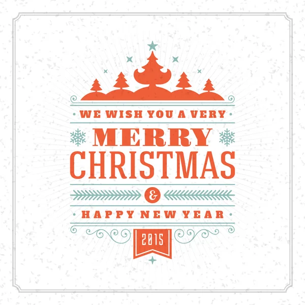 Christmas retro typography — Stock Vector