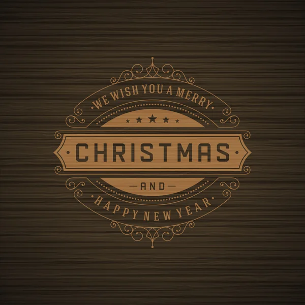 Christmas retro typografi — Stock vektor