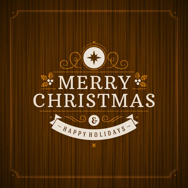 Christmas retro typography — Stock Vector