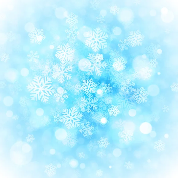 Jul snöflingor bakgrund — Stock vektor
