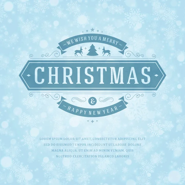 Christmas retro typography — Stock Vector