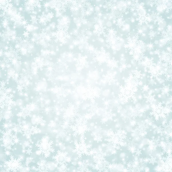 Navidad copos de nieve fondo — Vector de stock