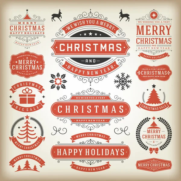 Elementos de diseño Navidad — Vector de stock