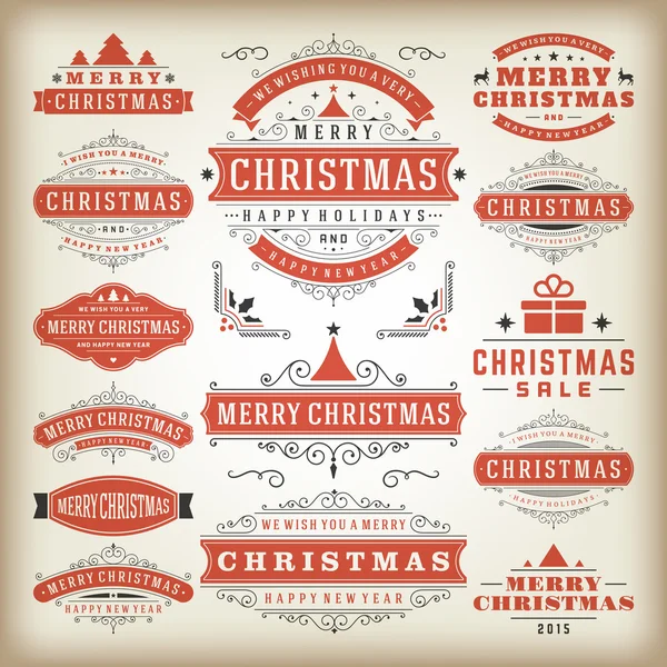 Christmas design elements — Stock Vector