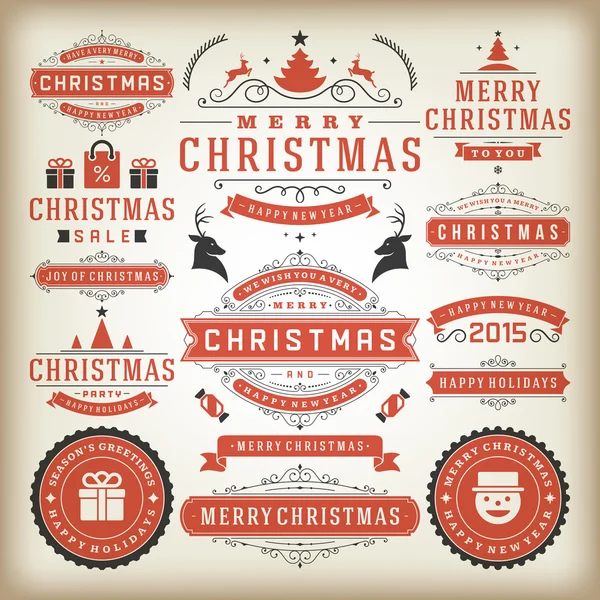 Christmas design elements — Stock Vector