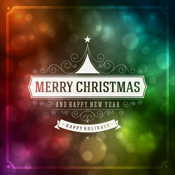 Christmas retro typography — Stock Vector