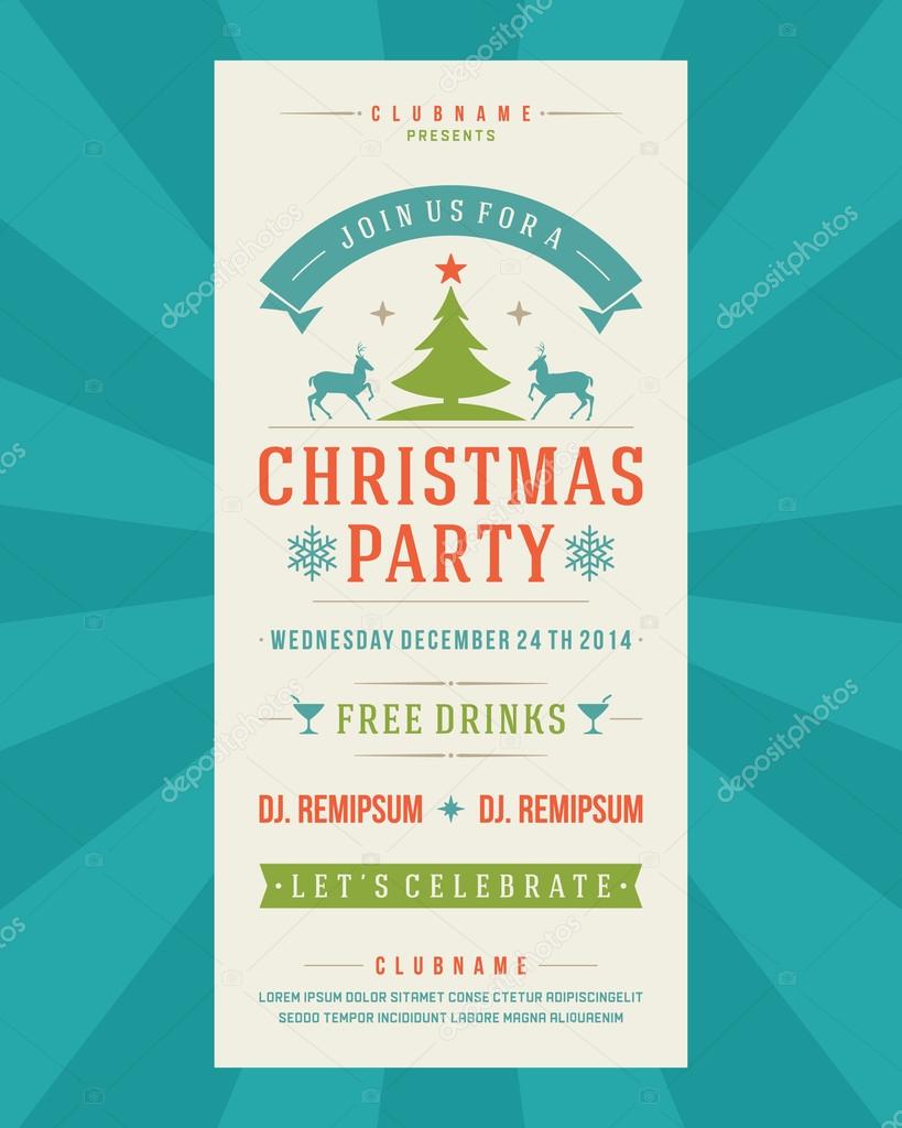 Christmas party invitation
