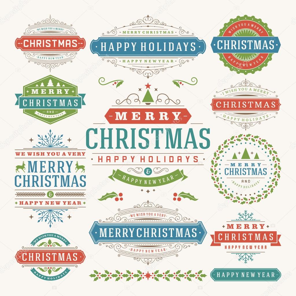 Christmas decoration design elements