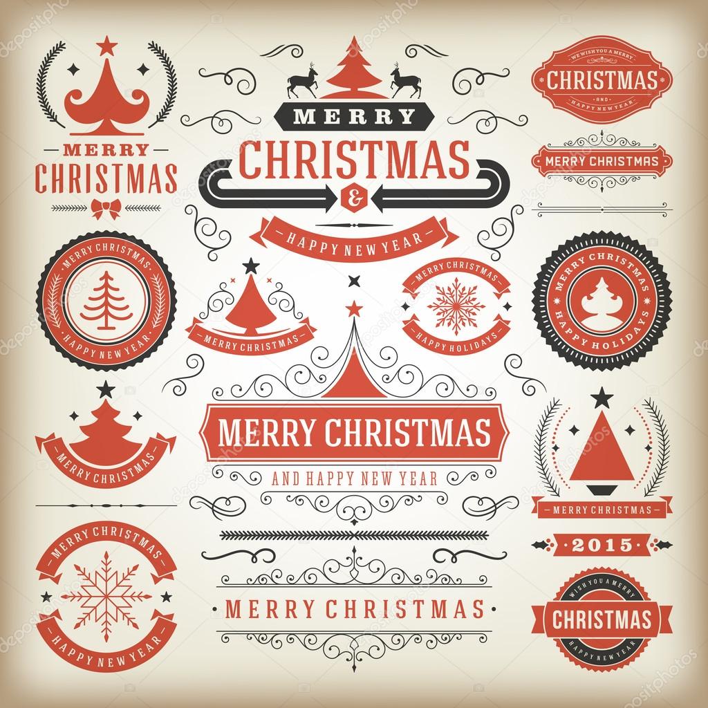 Christmas decoration elements for design