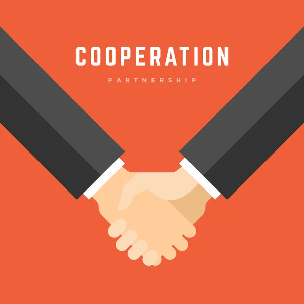 Twee zakenlieden handshaking — Stockvector