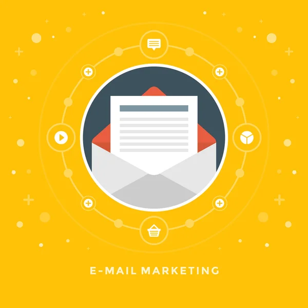 Conceito de E-mail marketing — Vetor de Stock