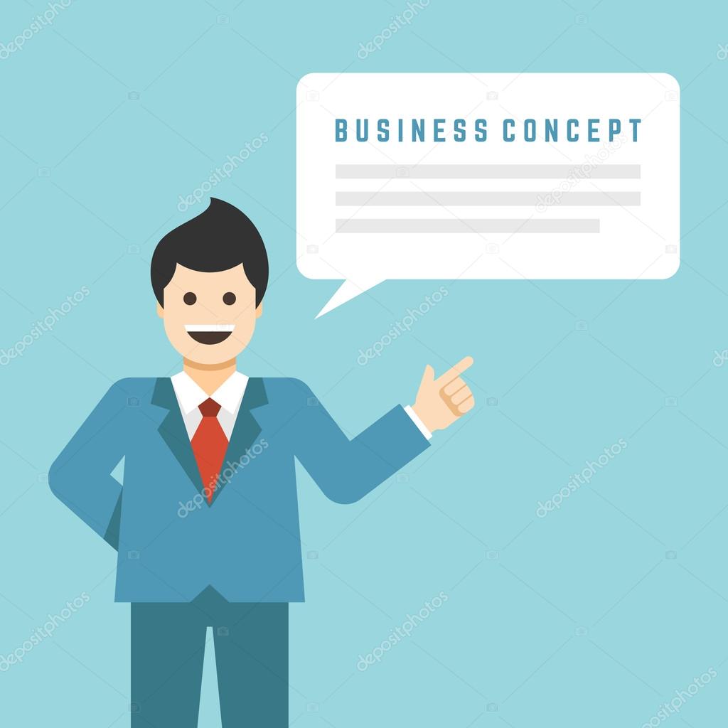 Businessman with finger  up
